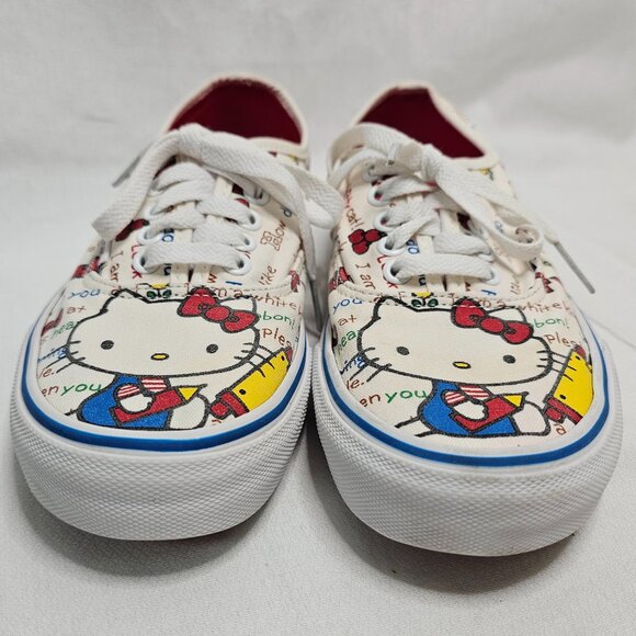 VANS x HELLO KITTY  School Canvas Lace-Up Multicolor Shoes Women's 8.5/ Men's 7 - Picture 3 of 13